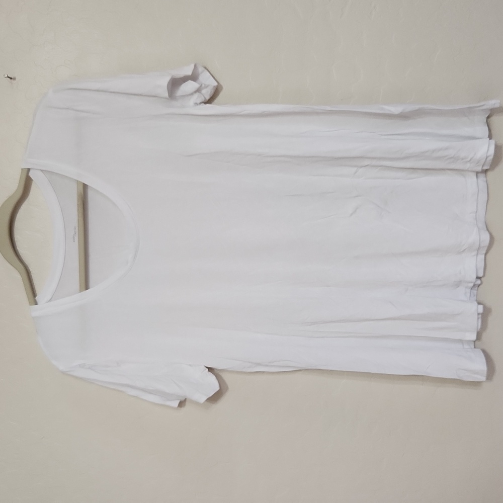 Daily Ritual Classic White Short Sleeve Top